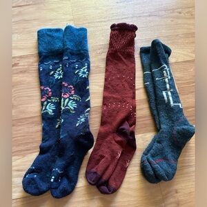 •3 Pairs• Women's Smartwool Socks Tall M medium
